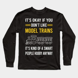 Smart People Hobby Model Train Trains Railroad Railway Long Sleeve T-Shirt